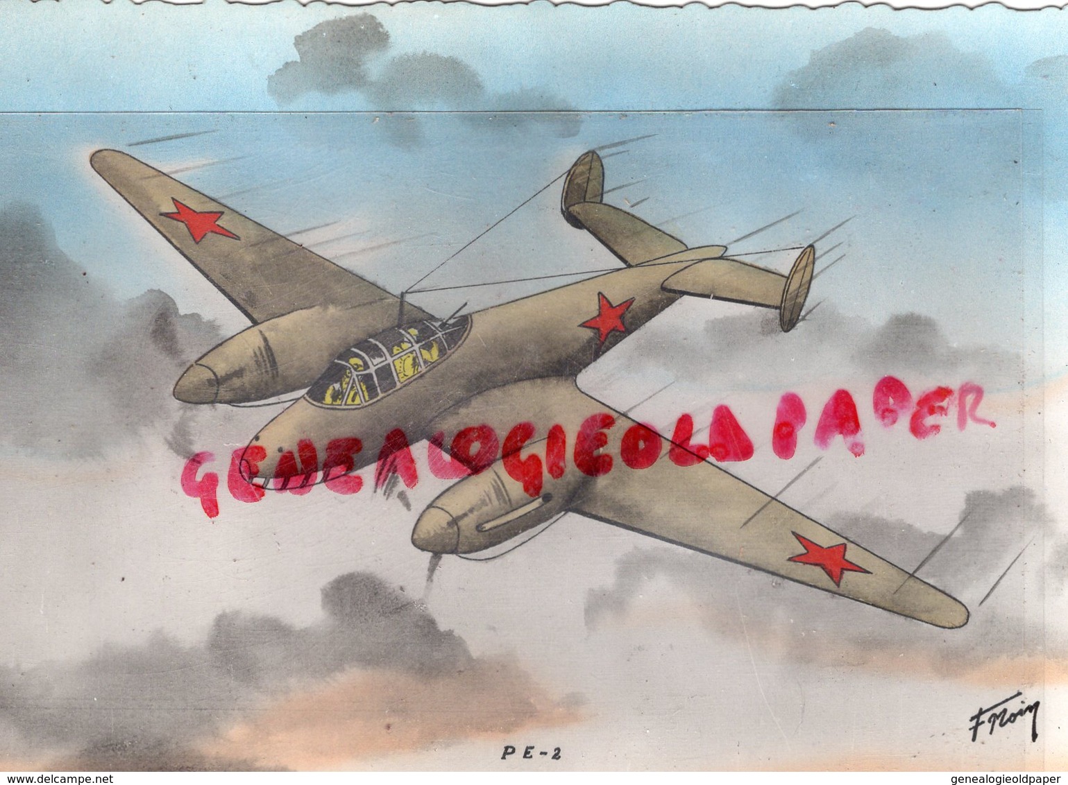 AVIATION - AVION  P.E. 2- AVION DE COMBAT BOMBARDIER LEGER-2 MOTEURS DE 1100 CV- 3 MITRAILLEUSES - 1939-1945: II Guerra