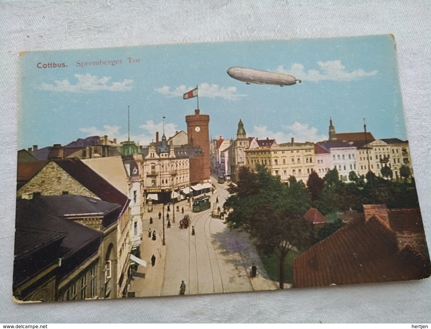 Zeppelin On Cottbus Spremberger Tor - Dirigeables