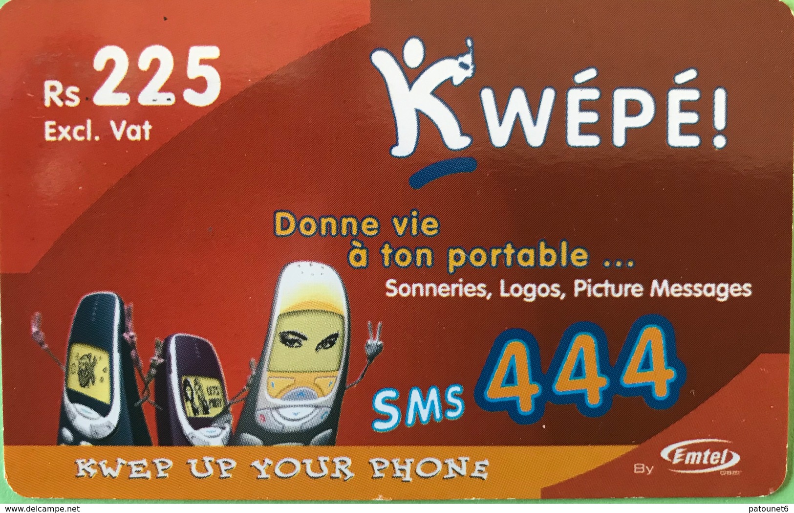 MAURICE  -  Prepaid  -  Kwépé  -  Rs 225 - Mauritius