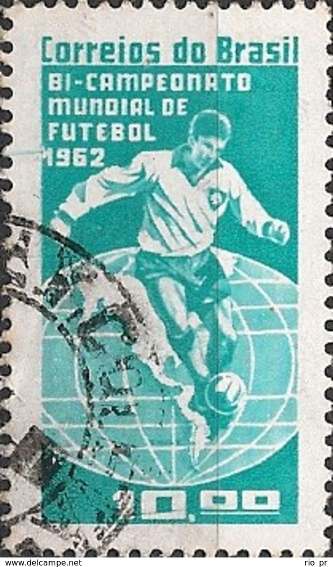 BRAZIL - CHILE'62 FIFA WORLD SOCCER CUP AND BRAZIL TWO TIMES WORLD CHAMPION 1963 - USED - 1962 – Cile