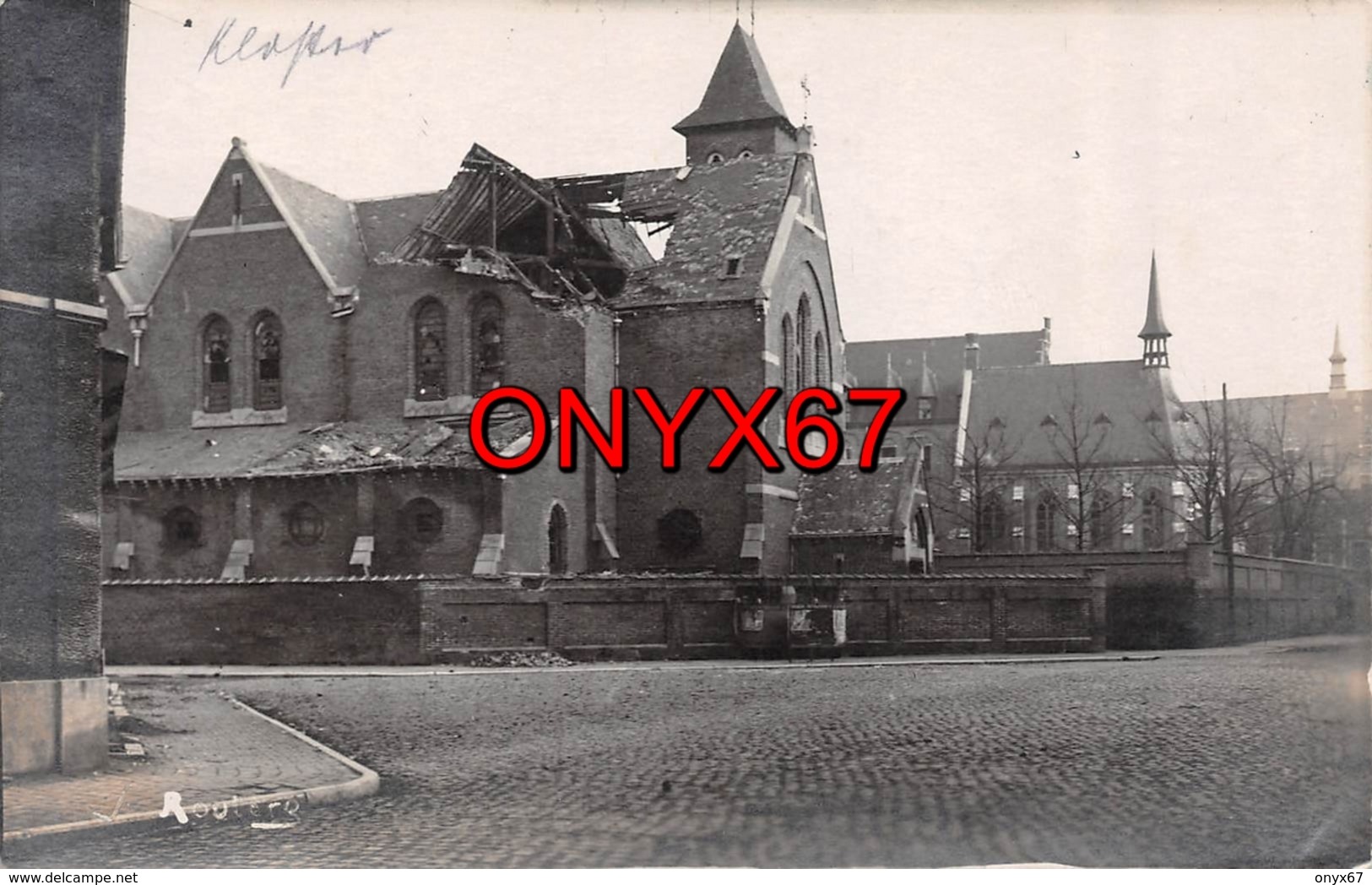 Carte Photo Militaire ROULERS-ROESELARE-ROSELOARE-Belgique-Flandre-Flandern-De Paterskerk-Eglise Pères Rédemptoristes - Roeselare