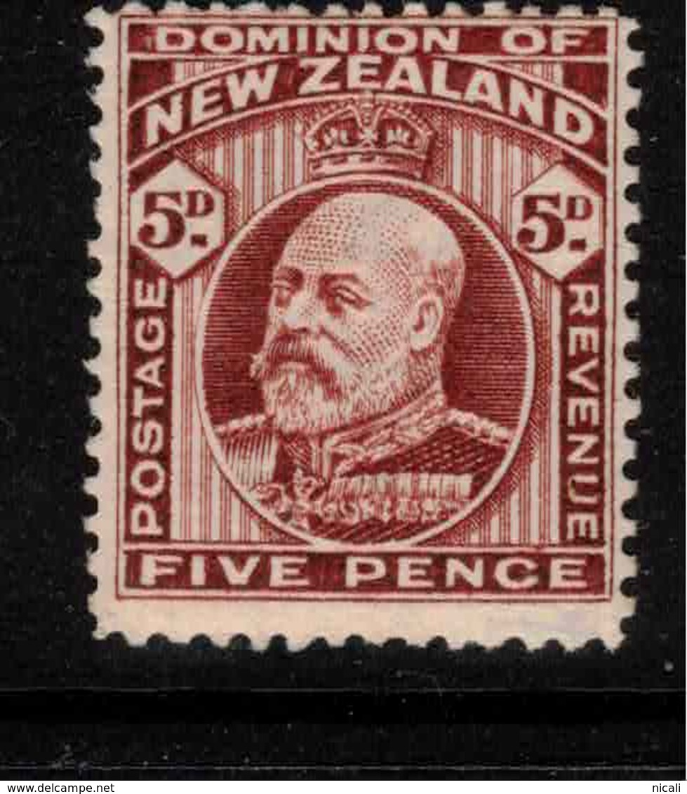 NZ 1909 5d Red-brown KEVII SG 397a HM #BIR13 - Unused Stamps