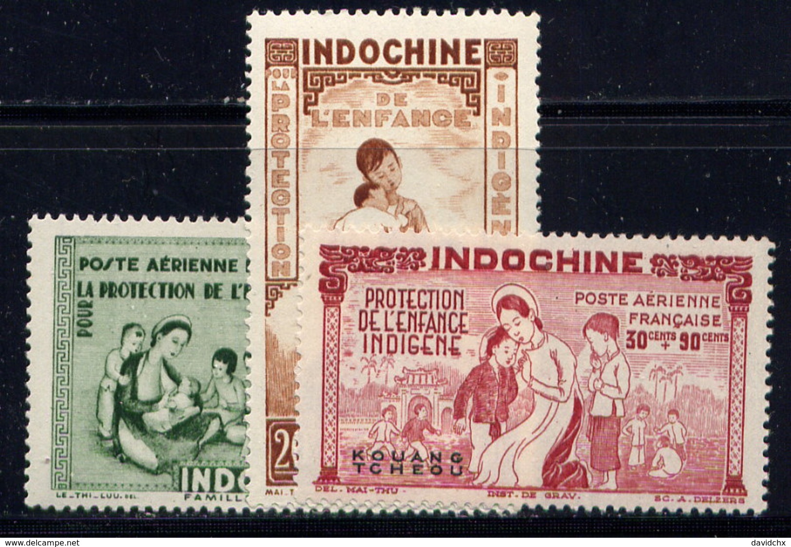 FRANCE (OFF. IN CHINA), SET, NO.'S CB1-CB3, MNH-MH / SEE NOTE - Unused Stamps