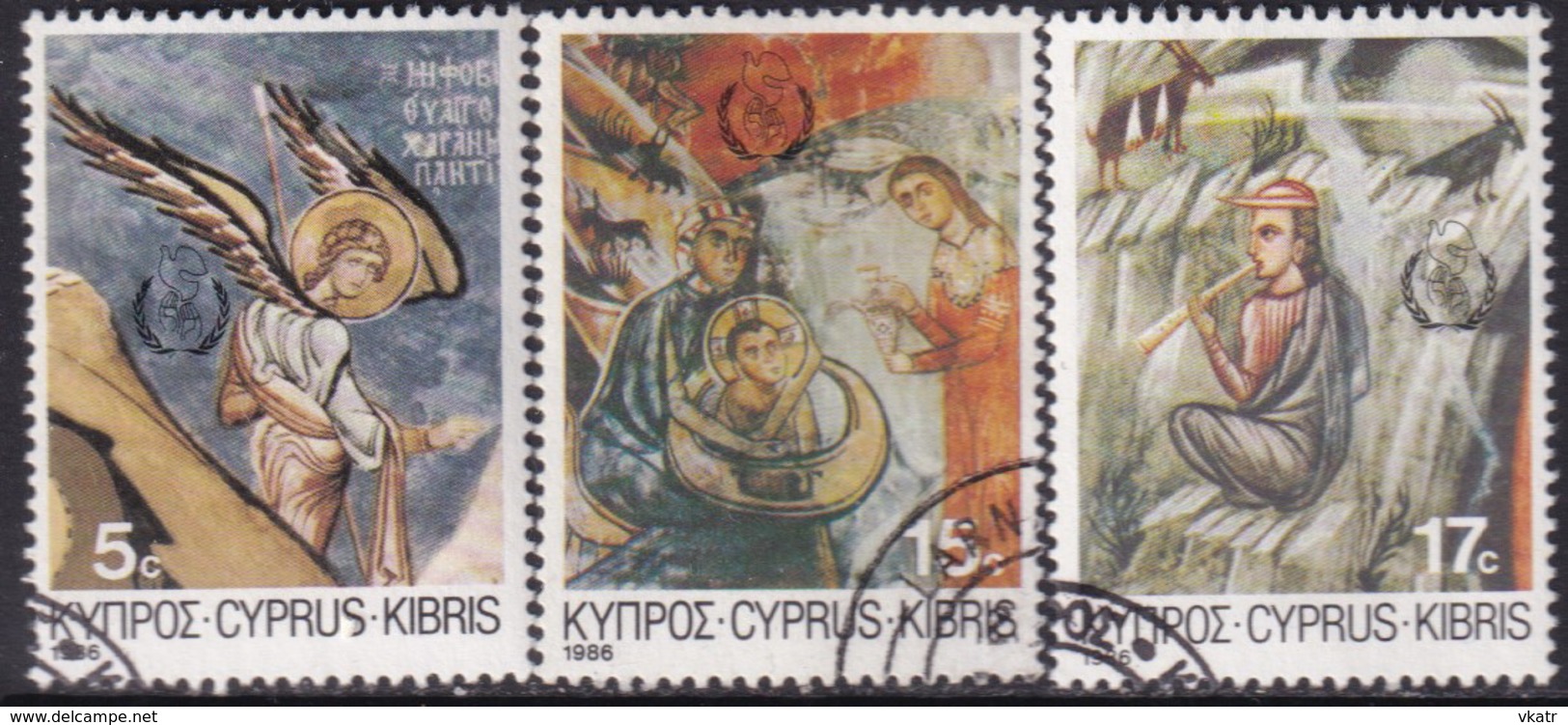 Cyprus 1986 SG #692-94 Compl.set Used Christmas - Usados