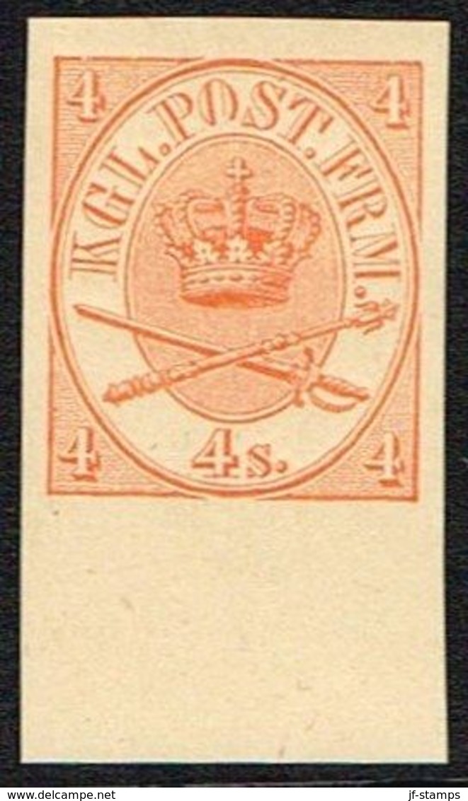 1886. Official Reprint. Large Oval Type. 4 Sk. Red. (Michel 13 ND 1) - JF166950 - Proofs & Reprints