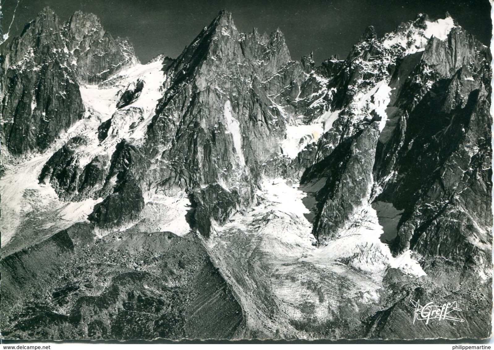 74 - Chamonix : Vue Aériene - Les Aiguilles De Chamonix - Pilote Opérateur R.Henrard - Chamonix-Mont-Blanc