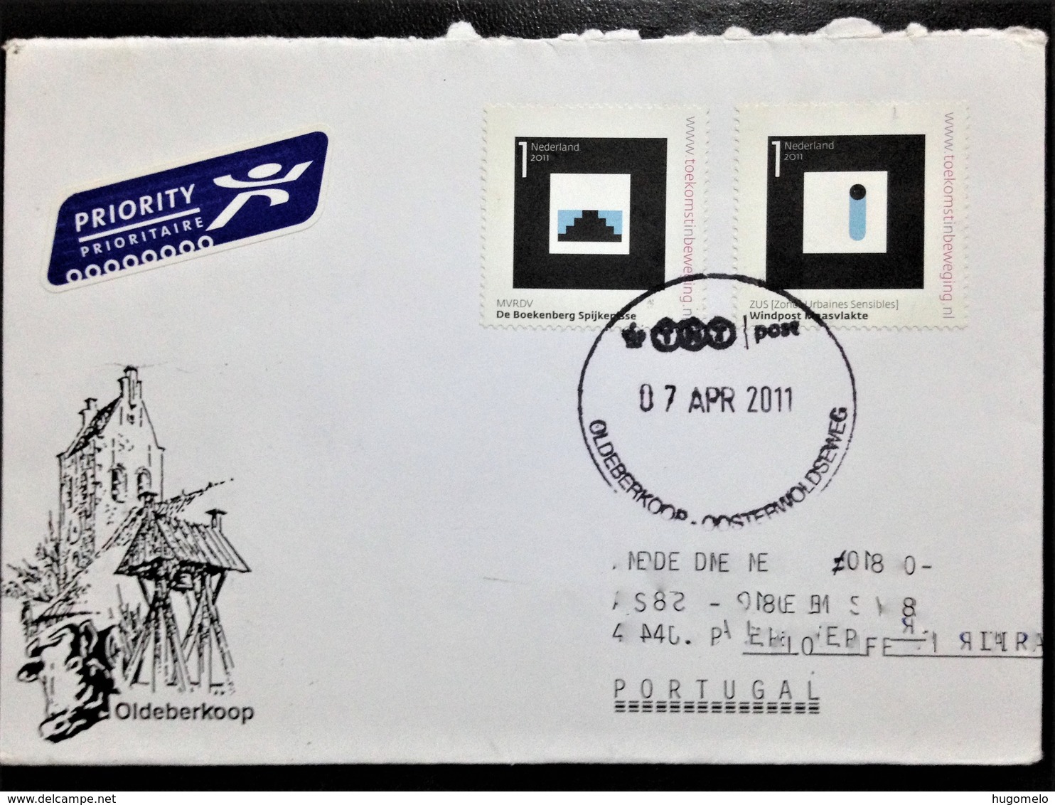 Netherlands, Circulated Cover To Portugal, "Librairies", "Foundations", "Architecture", "Urbanism", 2011 - Cartas & Documentos