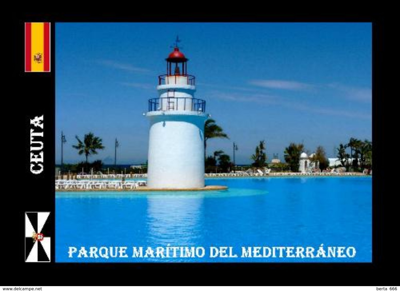 Ceuta City Parque Maritimo Del Mediterraneo Lighthouse New Postcard Leuchtturm AK - Fari