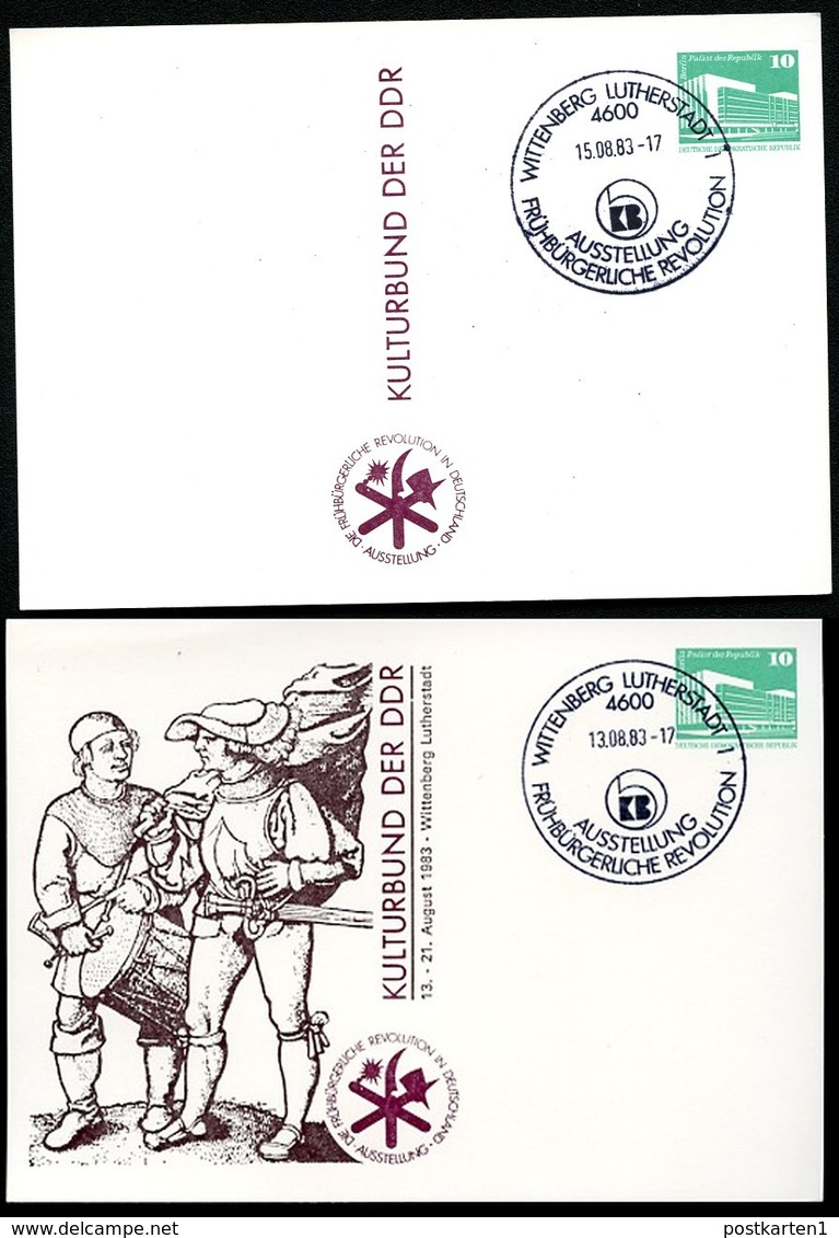 DDR PP18 D2/035 Privat-Postkarte FARBAUSFALL BRAUN  Sost. 1983 - Cartes Postales Privées - Oblitérées