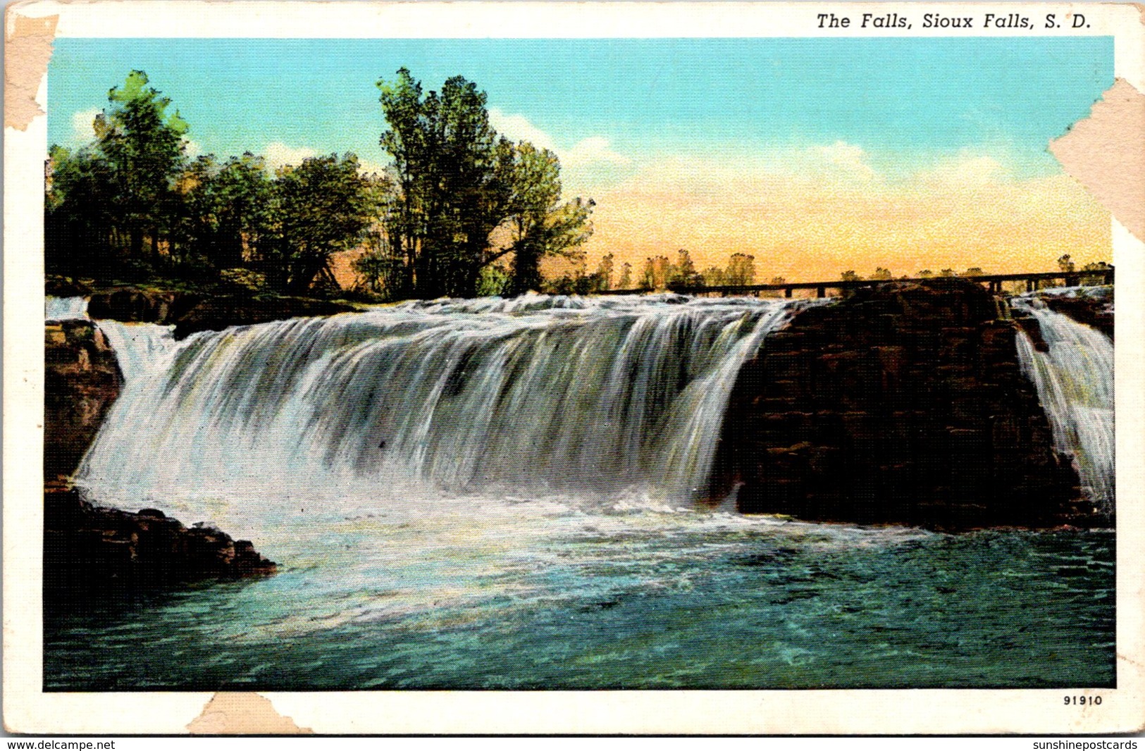 South Dakota Sioux Falls The Falls Curteich - Sioux Falls