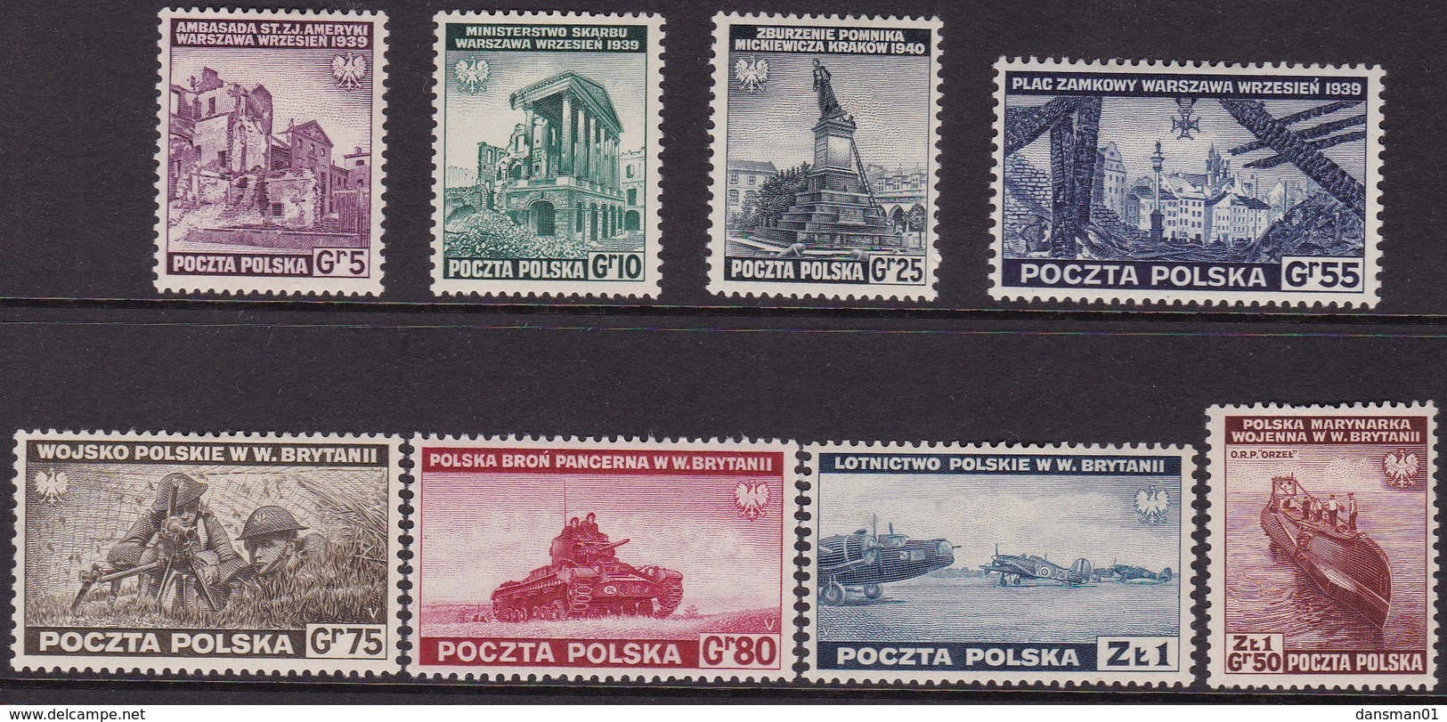 POLAND 1941 Exile In London Fi A338-H338 Mint Hinged - Governo Di Londra (esilio)