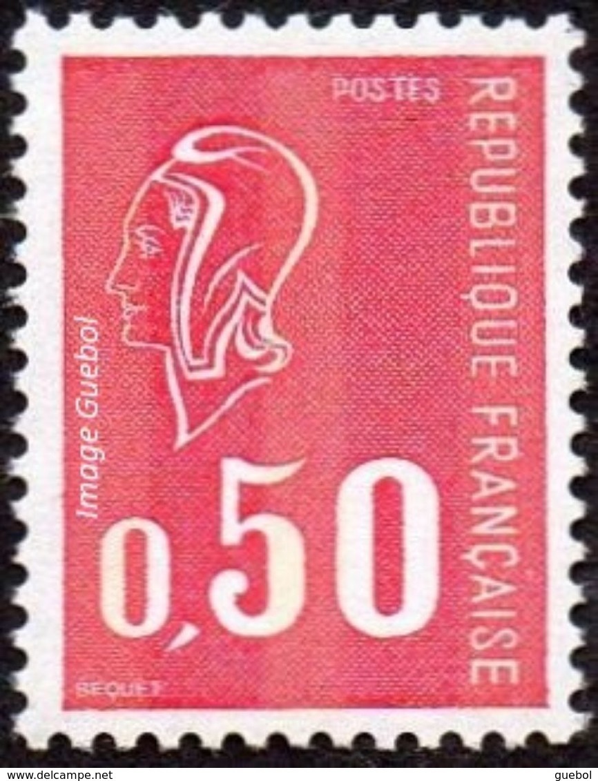 France Marianne De Béquet N° 1664 C ** Variété 3 Bandes De Phosphore Sur Le 0.50fr Rouge - 1971-1976 Marianne De Béquet