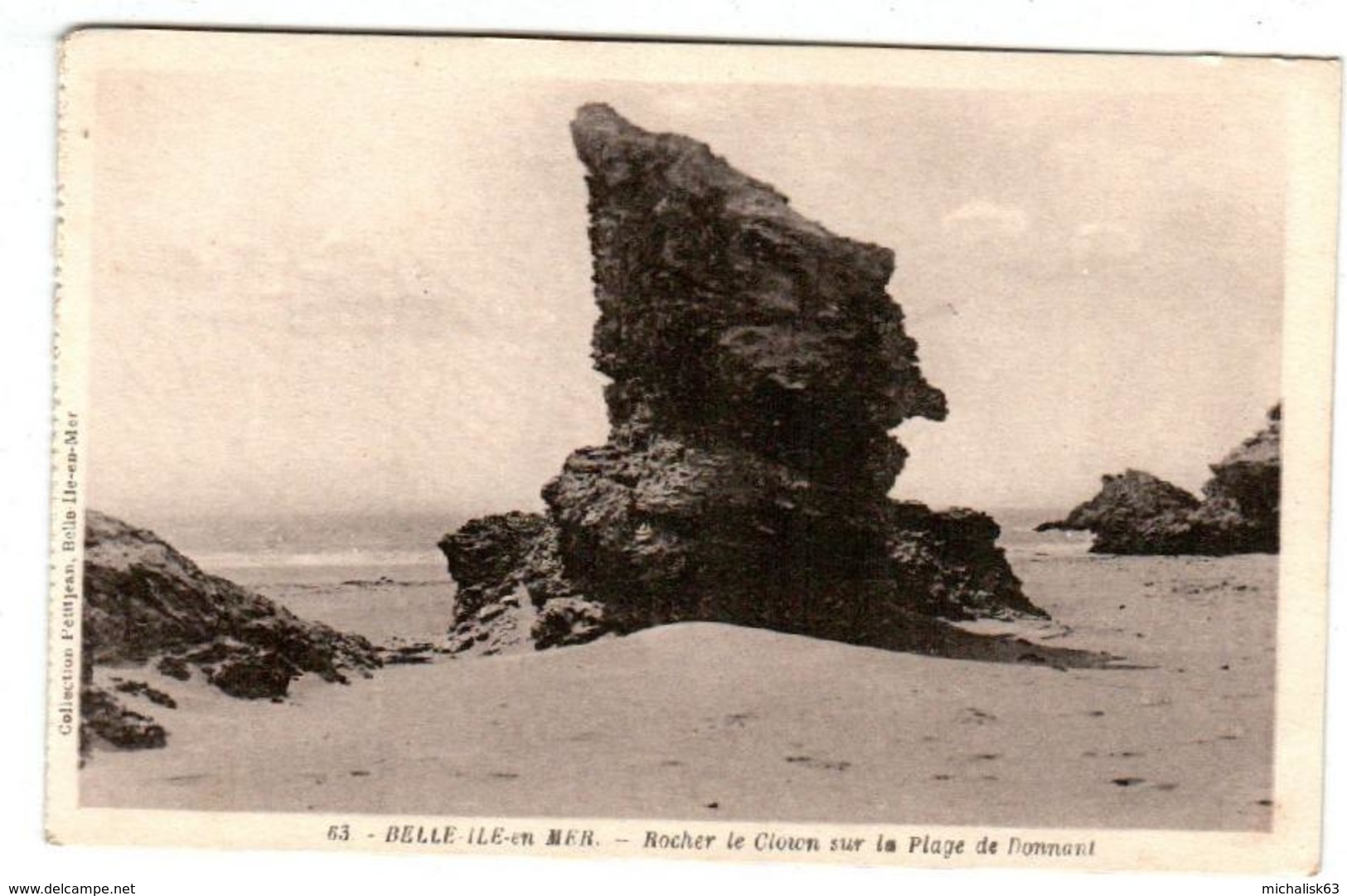 4NY 1O40 BELLE ILE EN MER - ROCHER LE CLOWN SUR LA PLAGE DE DONNANT - Belle Ile En Mer