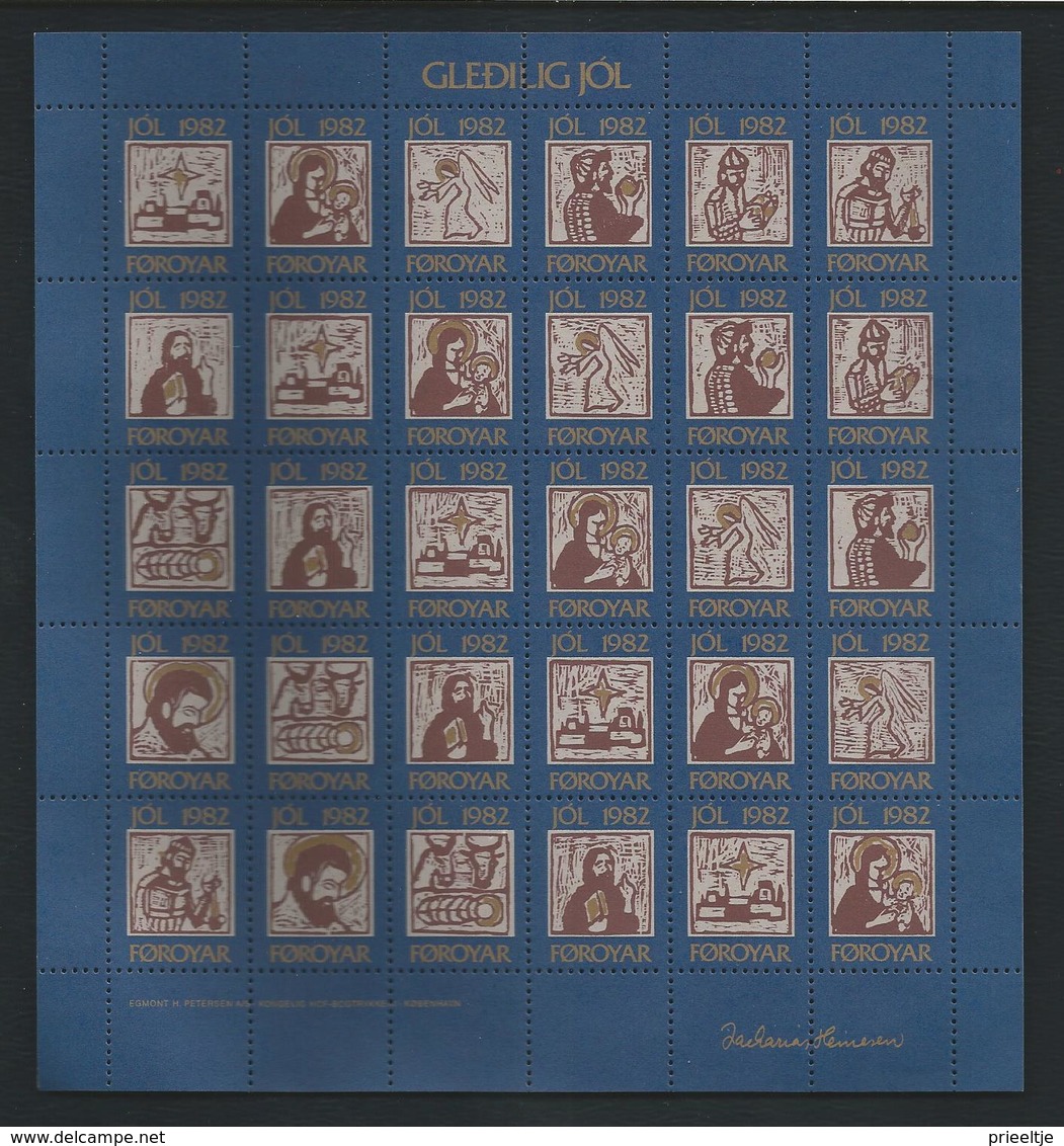 Faroer 1982 Christmas Seals Sheet  ** - Féroé (Iles)