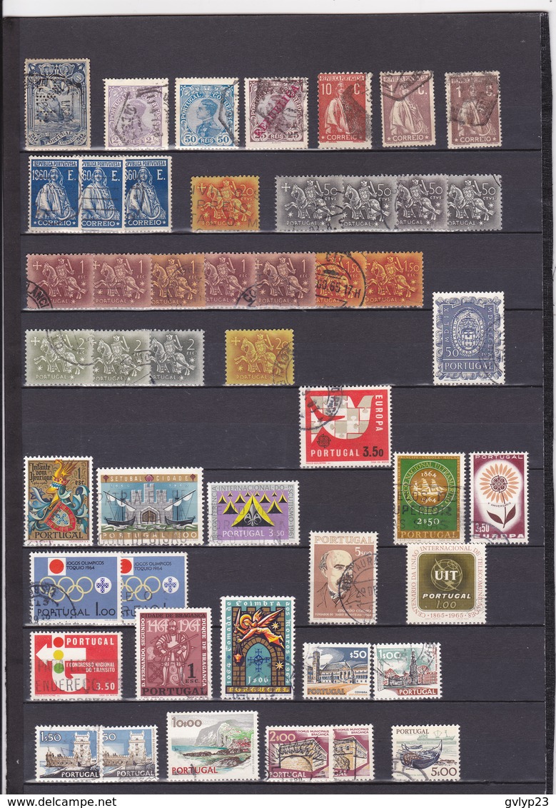 UN LOT DE 48 TIMBRES OBLITéRéS DONT MULTIPLES - Collections