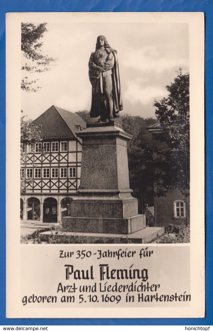 Deutschland; Hartenstein Erzgeb; Paul-Fleming Denkmal - Hartenstein