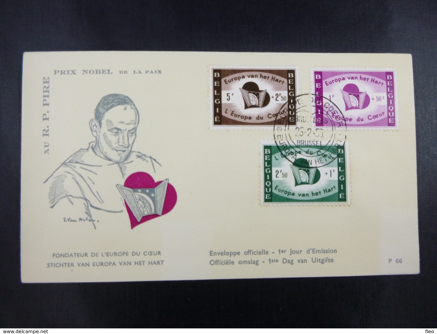 BELG.1959 1090 FDC : " Europa Van Het Hart / L'Europe Du Coeur " - 1951-1960