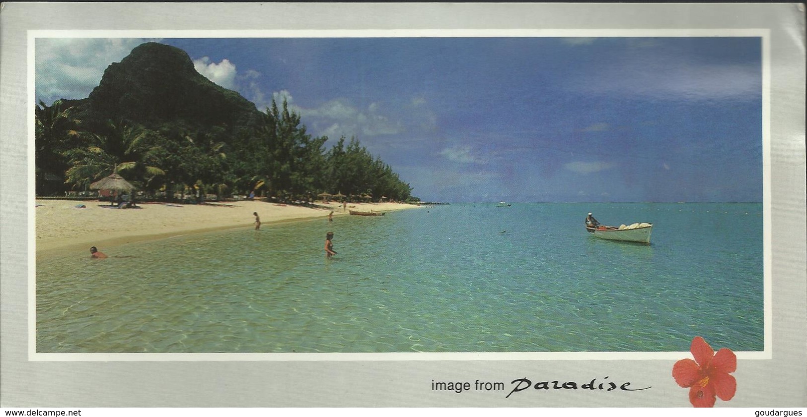 Ile Maurice - Plage Du Méridien Paradis - Voyagée Vers La France, Timbre "Elizabeth II" De 1991 - Maurice