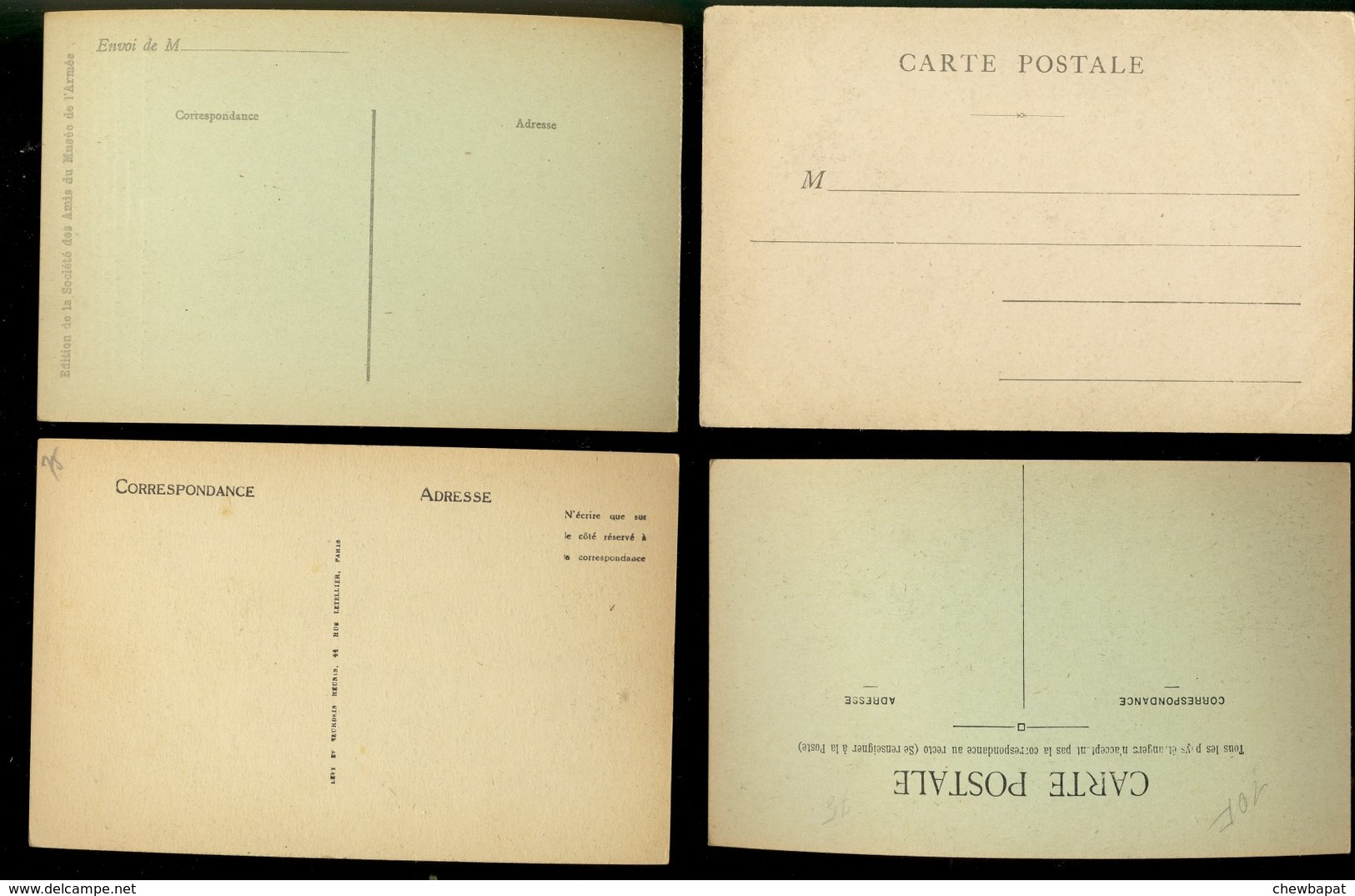 Paris - Lot de 20 cartes semi-modernes - Toutes scannées