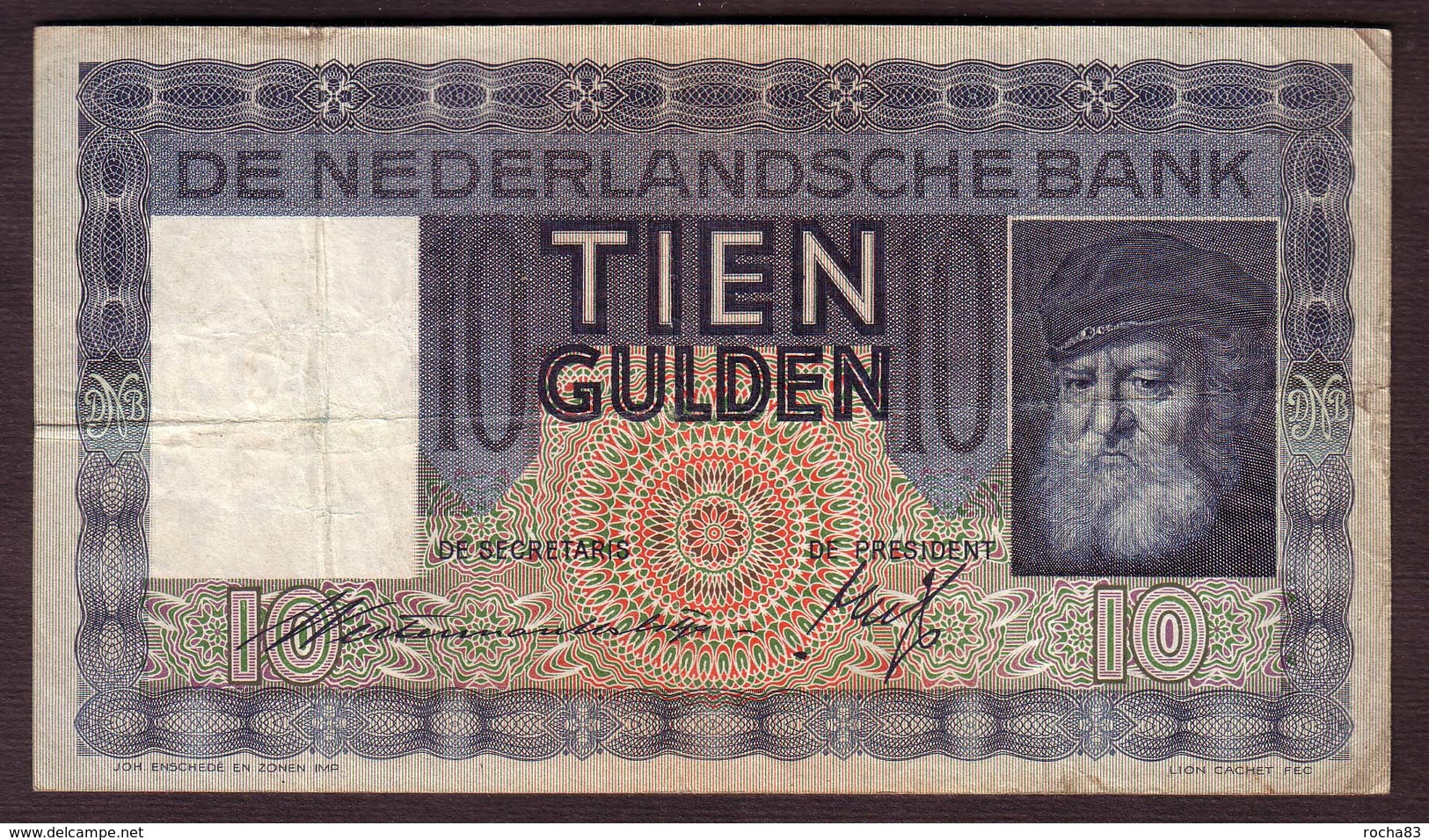 PAYS BAS - 1o Gulden Du 06 04 1936 - Pick 49 - 10 Gulden