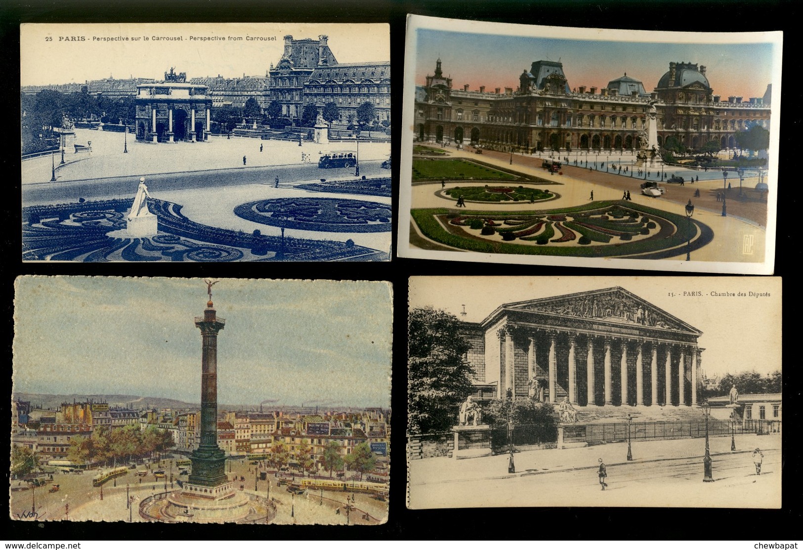 Paris - Lot de 20 cartes semi-modernes - Toutes scannées