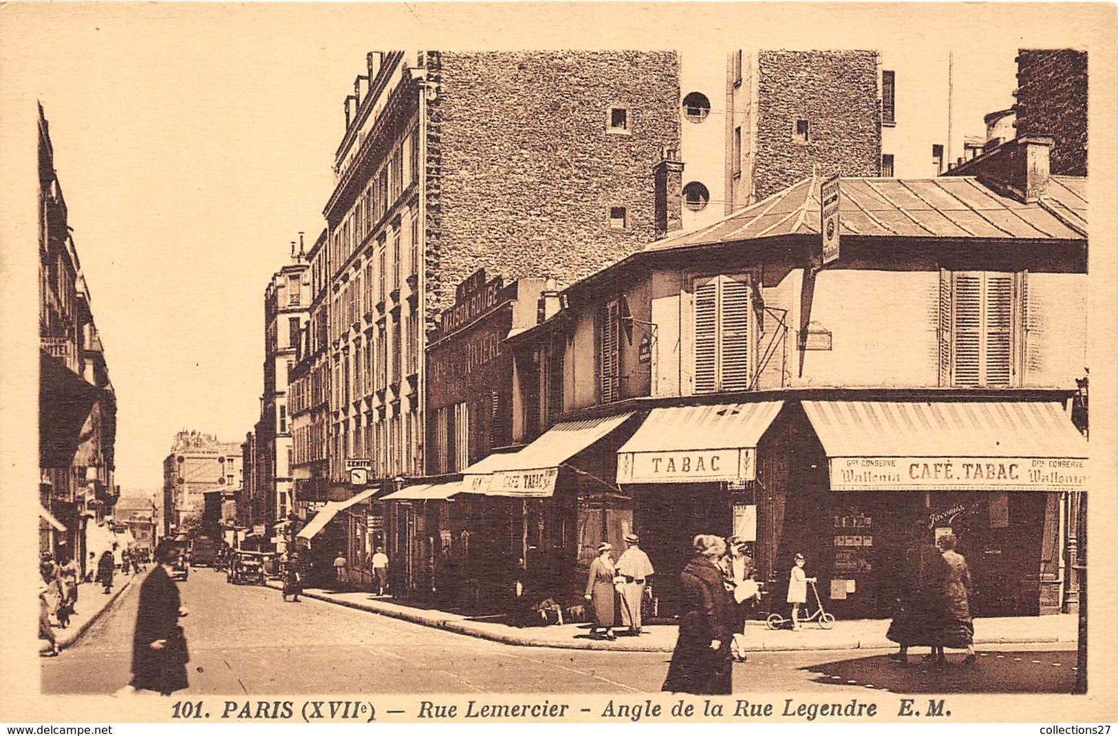 75017-PARIS-RUE LEMERCIER- ANGLE DE LA RUE LEGENDRE - Arrondissement: 17