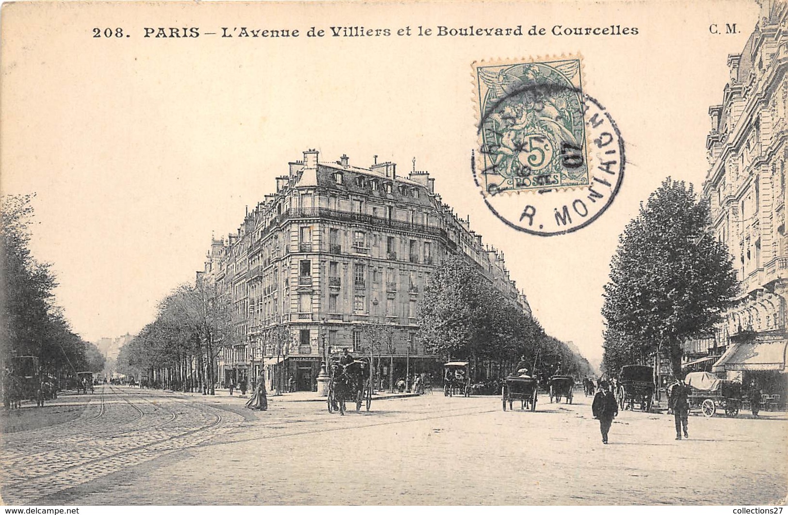 75017-PARIS-AVENUE DE VILLIERS ET BLD DE COURCELLES - Arrondissement: 17