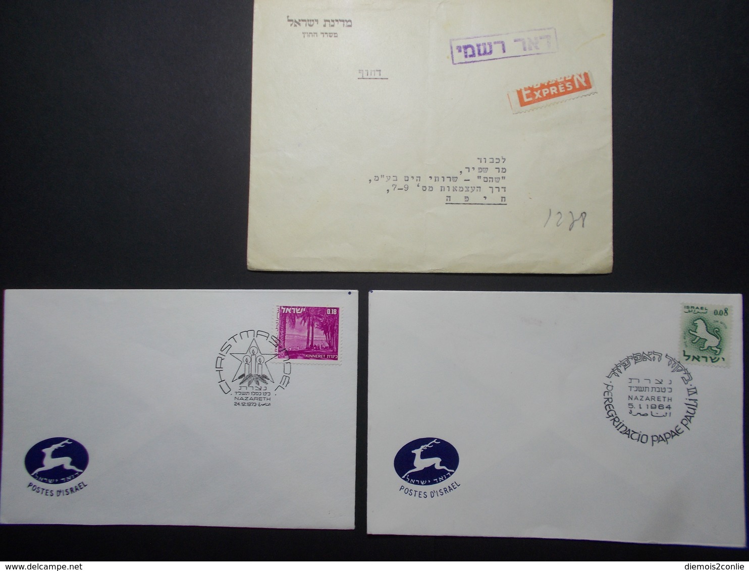 Marcophilie - ISRAEL - Lot De 3 Lettres Enveloppes - Timbres (2631) - Lots & Serien