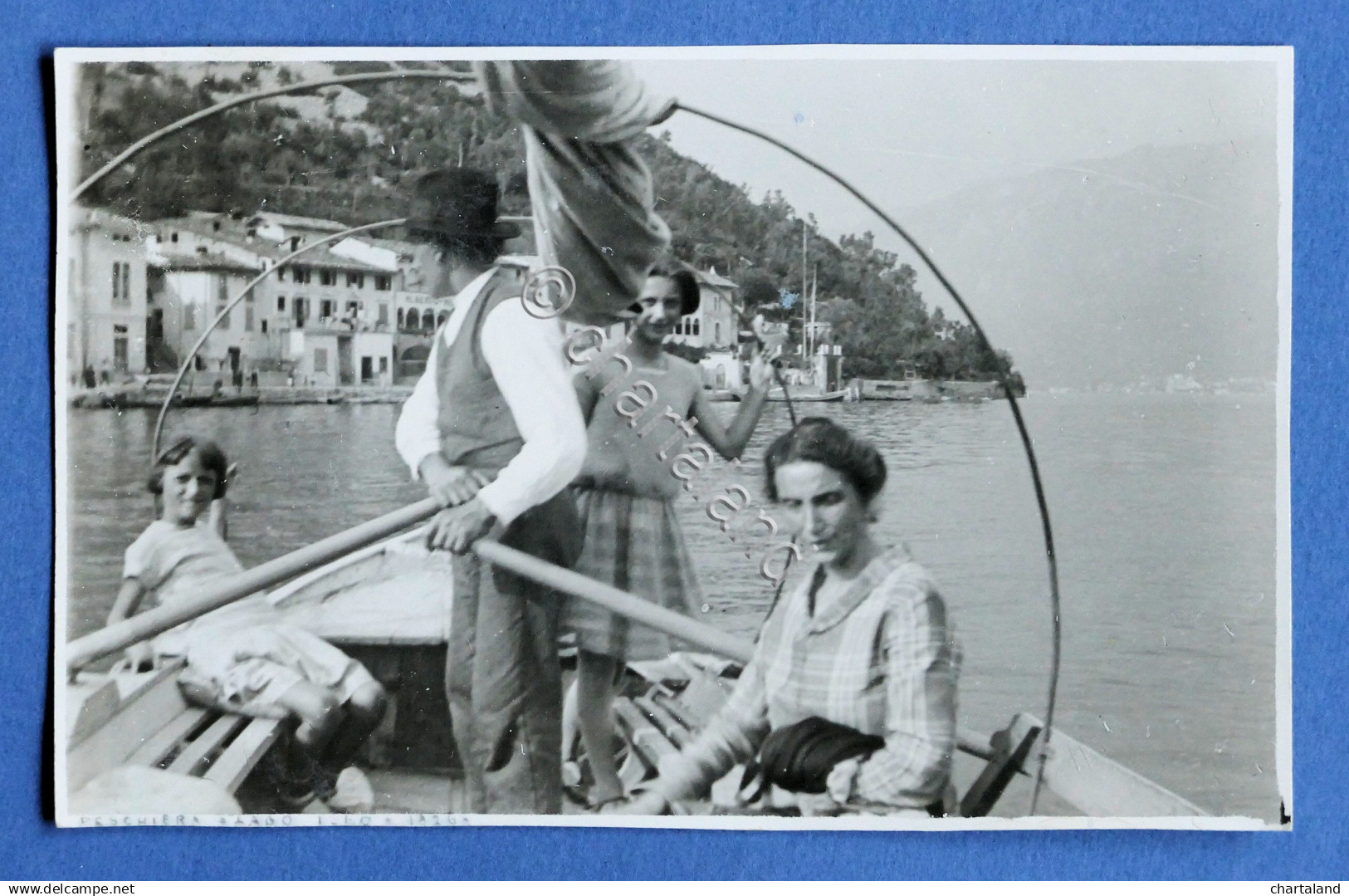 Fotocartolina D'epoca Animata Peschiera Del Garda - Barca Tipica - 1926 - Altri & Non Classificati