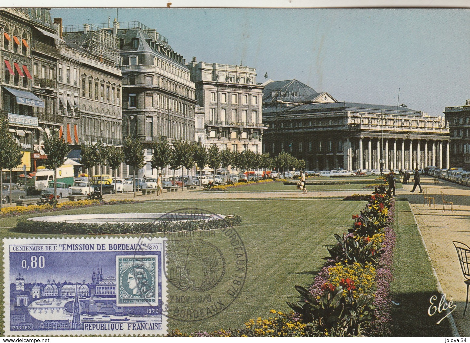 Carte Maximum Yvert 1659 Centenaire émission De BORDEAUX 7/11/1970 - 2 Scan - 1970-1979