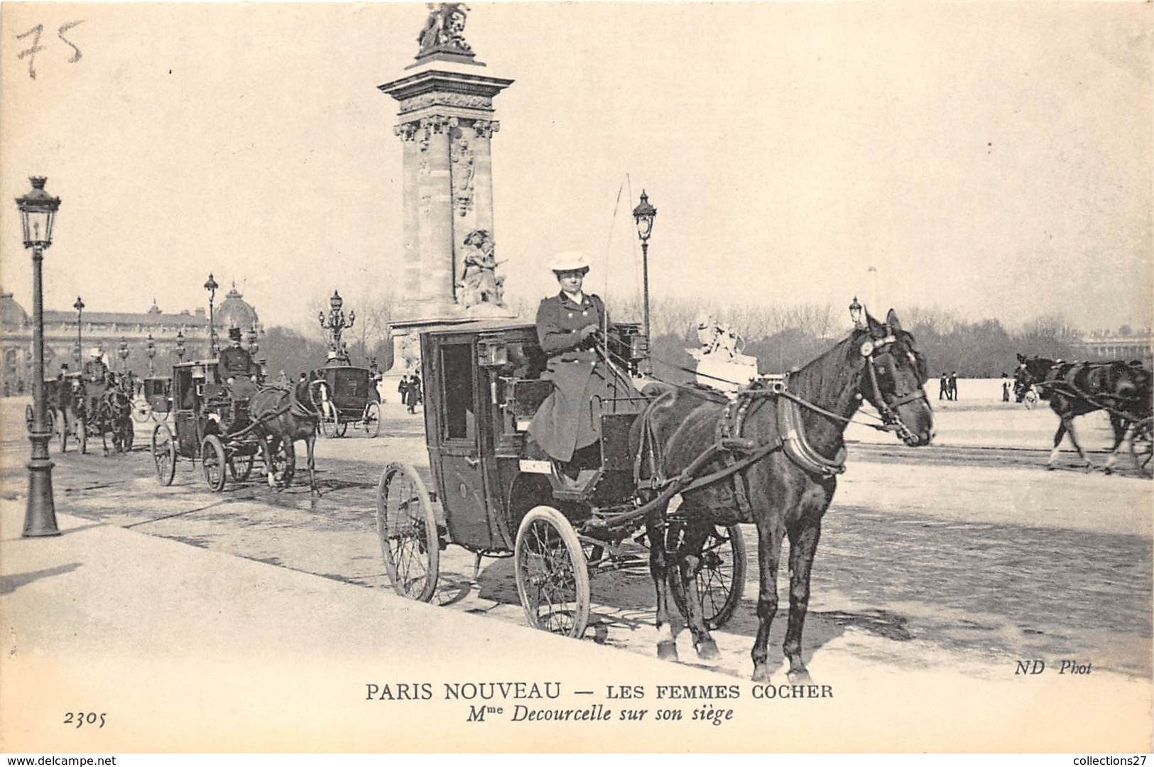 75-PARIS-LES FEMMES COCHER - Public Transport (surface)