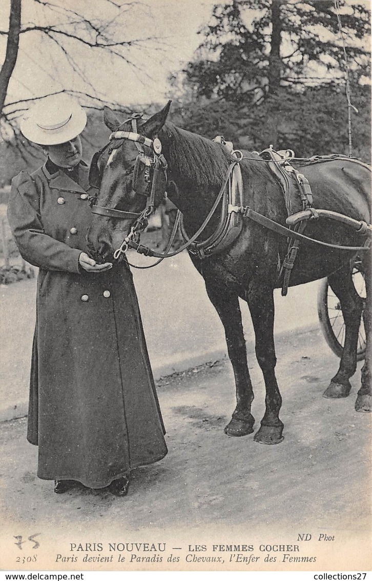 75-PARIS-LES FEMMES COCHER - Nahverkehr, Oberirdisch