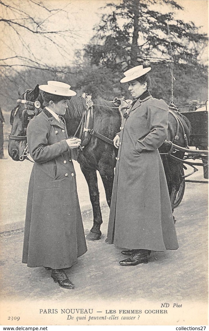 75-PARIS-LES FEMMES COCHER - Transport Urbain En Surface