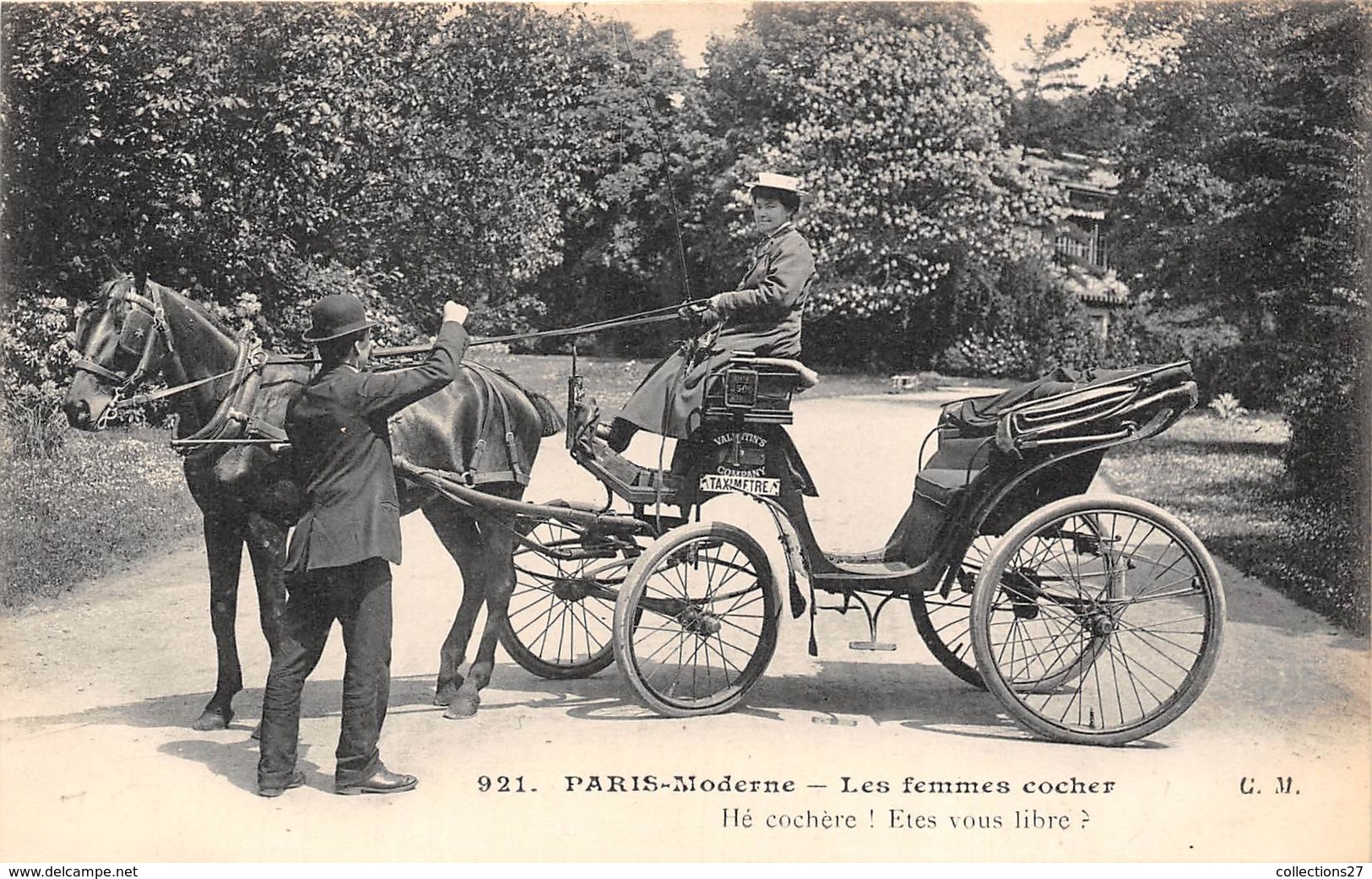 75-PARIS-LES FEMMES COCHER - Transport Urbain En Surface