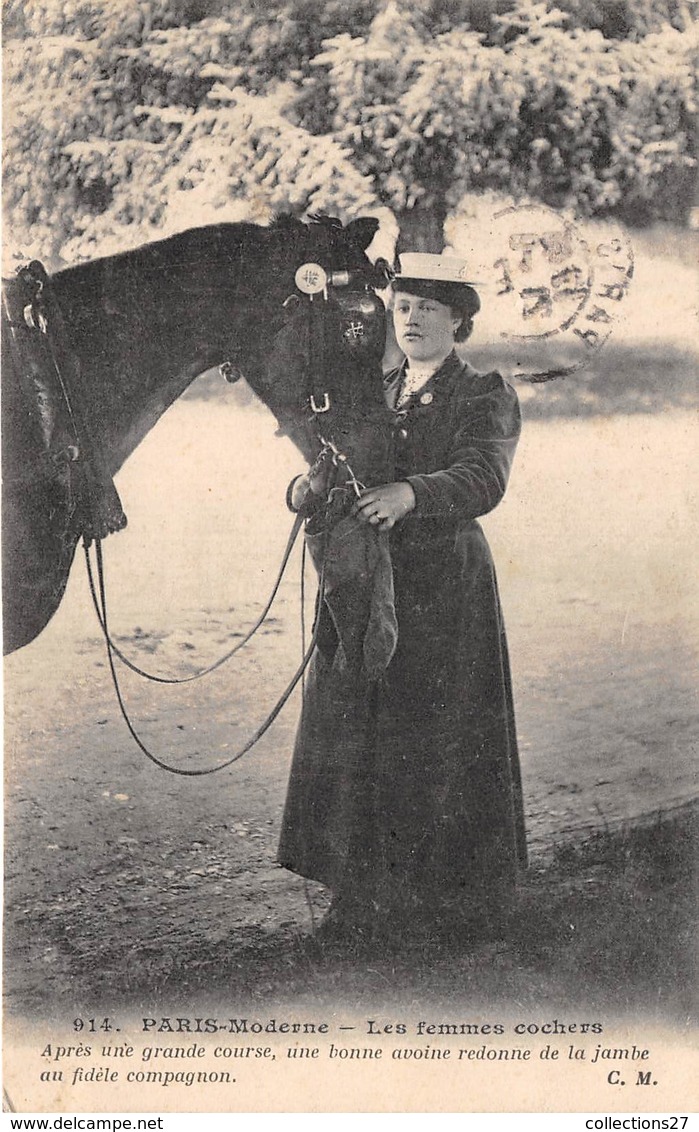 75-PARIS-LES FEMMES COCHER - Transport Urbain En Surface