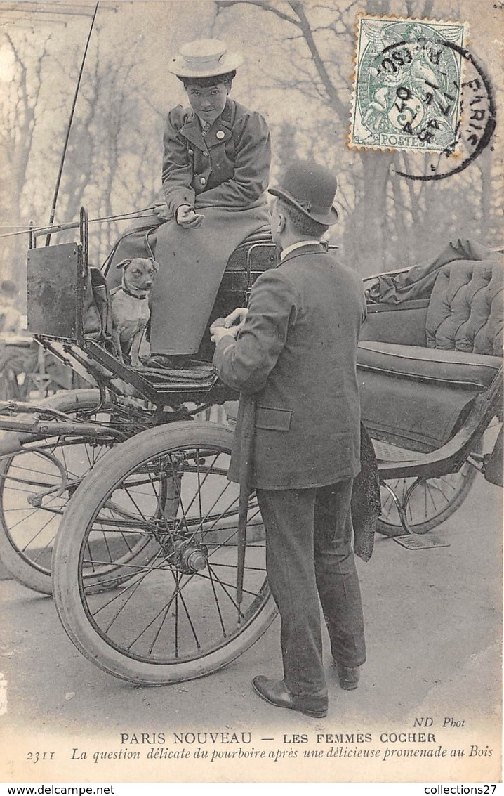 75-PARIS-LES FEMMES COCHER - Nahverkehr, Oberirdisch