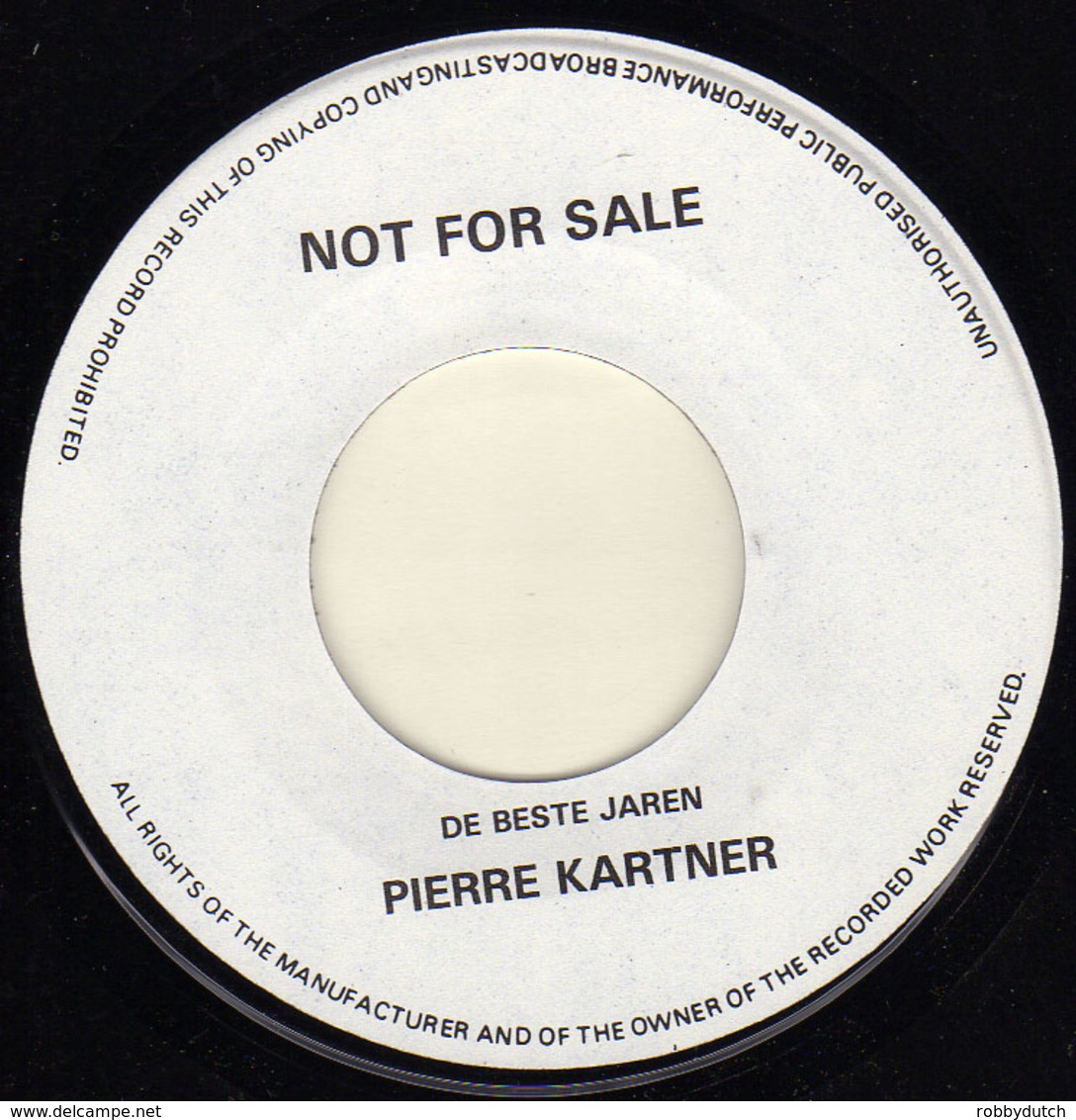 * 7"  Single *  Private Pierre Kartner Recording. (55th Wedding Anniversary Of His Parents) - Andere - Nederlandstalig