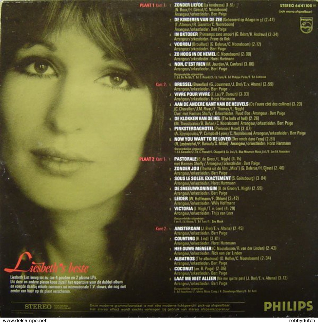 * 2LP *  LIESBETH LIST - LIESBETH'S BESTE (Holland 1974 EX-!!) - Autres - Musique Néerlandaise