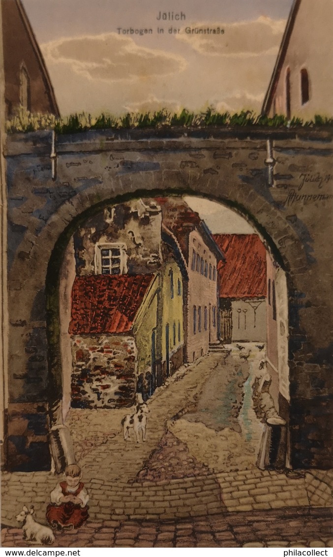 Julich (NRW) Torbogen In De Grunstrasse Ca 1922 - Jülich