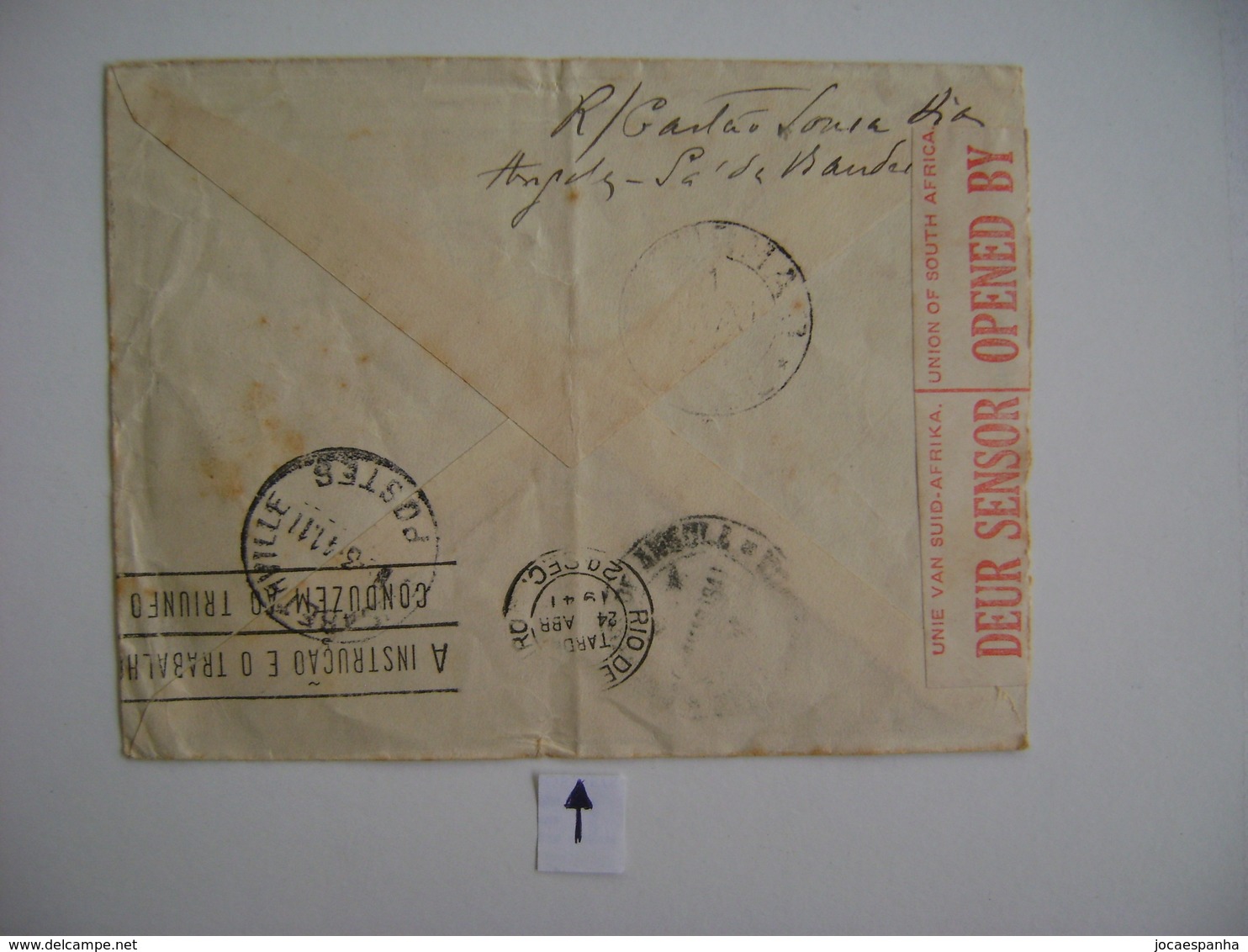 ANGOLA - LETTER SENT TO PORTO ALEGRE (BRAZIL / BRASIL) OPENED BY CENSOR IN 1941 IN THE STATE - Angola