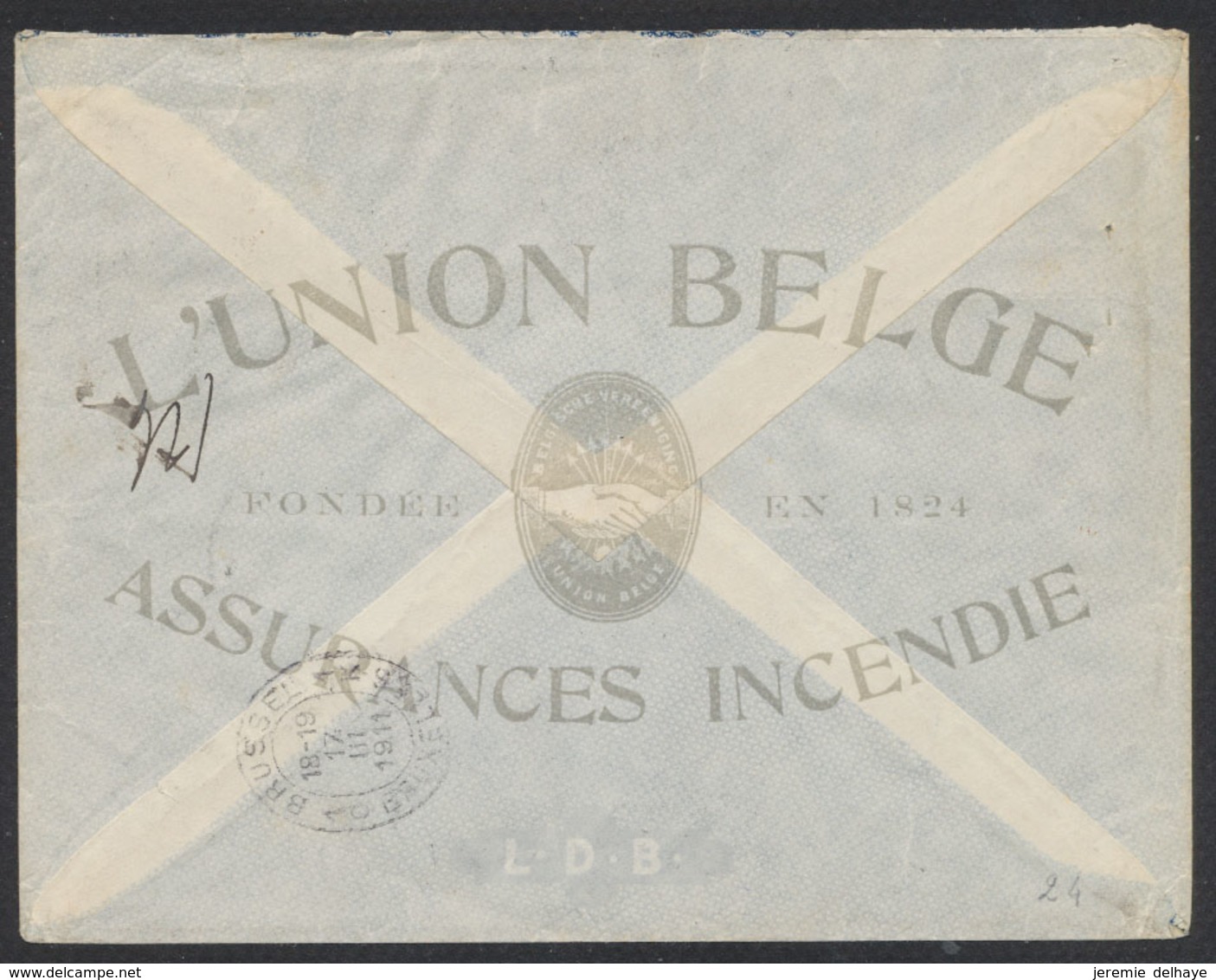 Grosse Barbe - Affranch. Tricolore Sur Lettre En Recommandé De Brussel (L.W.) / Bruxelles (Q.L.) > Bruxelles (1911) - 1905 Breiter Bart