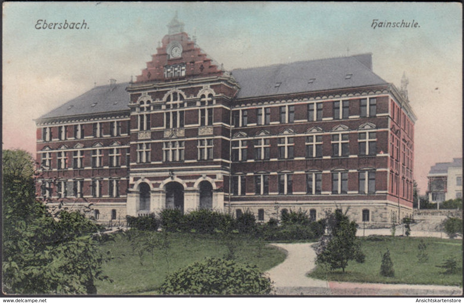 AK Ebersbach Hainschule, Ungelaufen - Ebersbach (Loebau/Zittau)