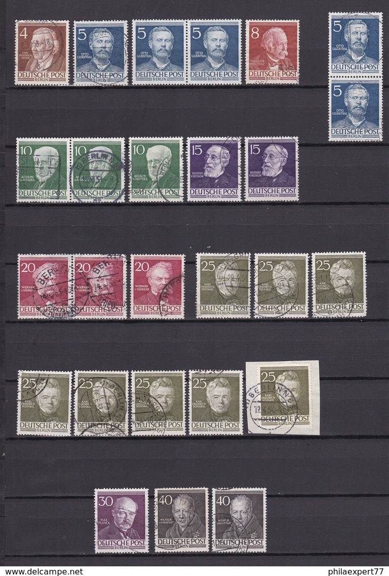 Berlin - 1952/53 - Michel Nr. 91/92+94/100 - Postfrisch/Gest. - 129 Euro - Used Stamps