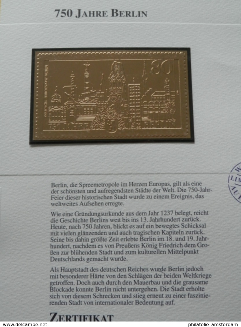 Germany Federal Republic 1947-1991: Rarities in limited 99.8% fine gold edition