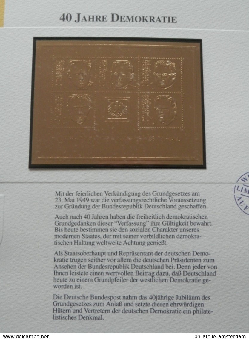 Germany Federal Republic 1947-1991: Rarities in limited 99.8% fine gold edition