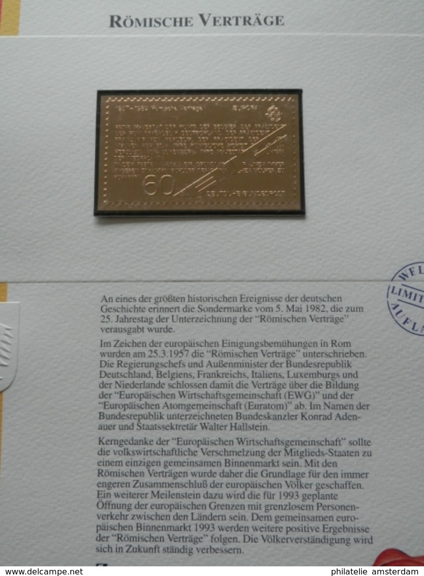 Germany Federal Republic 1947-1991: Rarities in limited 99.8% fine gold edition