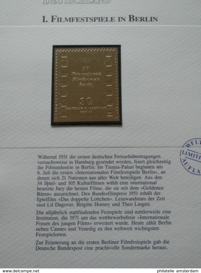 Germany Federal Republic 1947-1991: Rarities in limited 99.8% fine gold edition