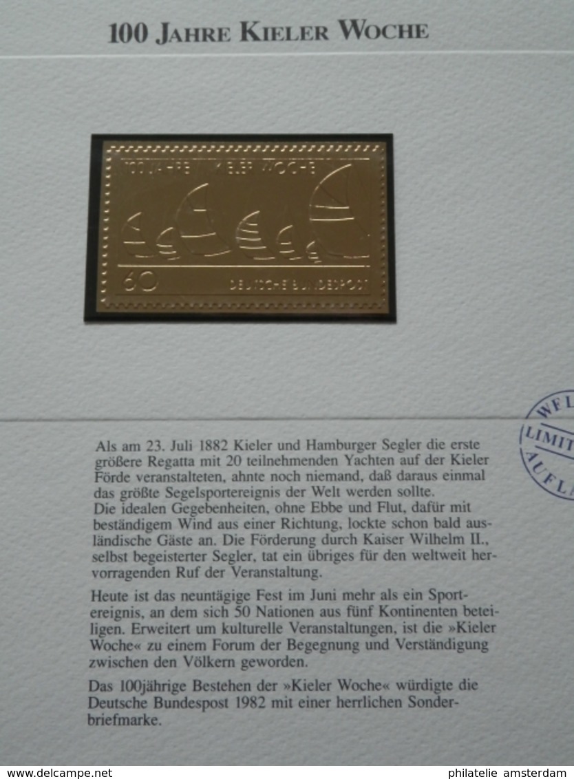 Germany Federal Republic 1947-1991: Rarities in limited 99.8% fine gold edition