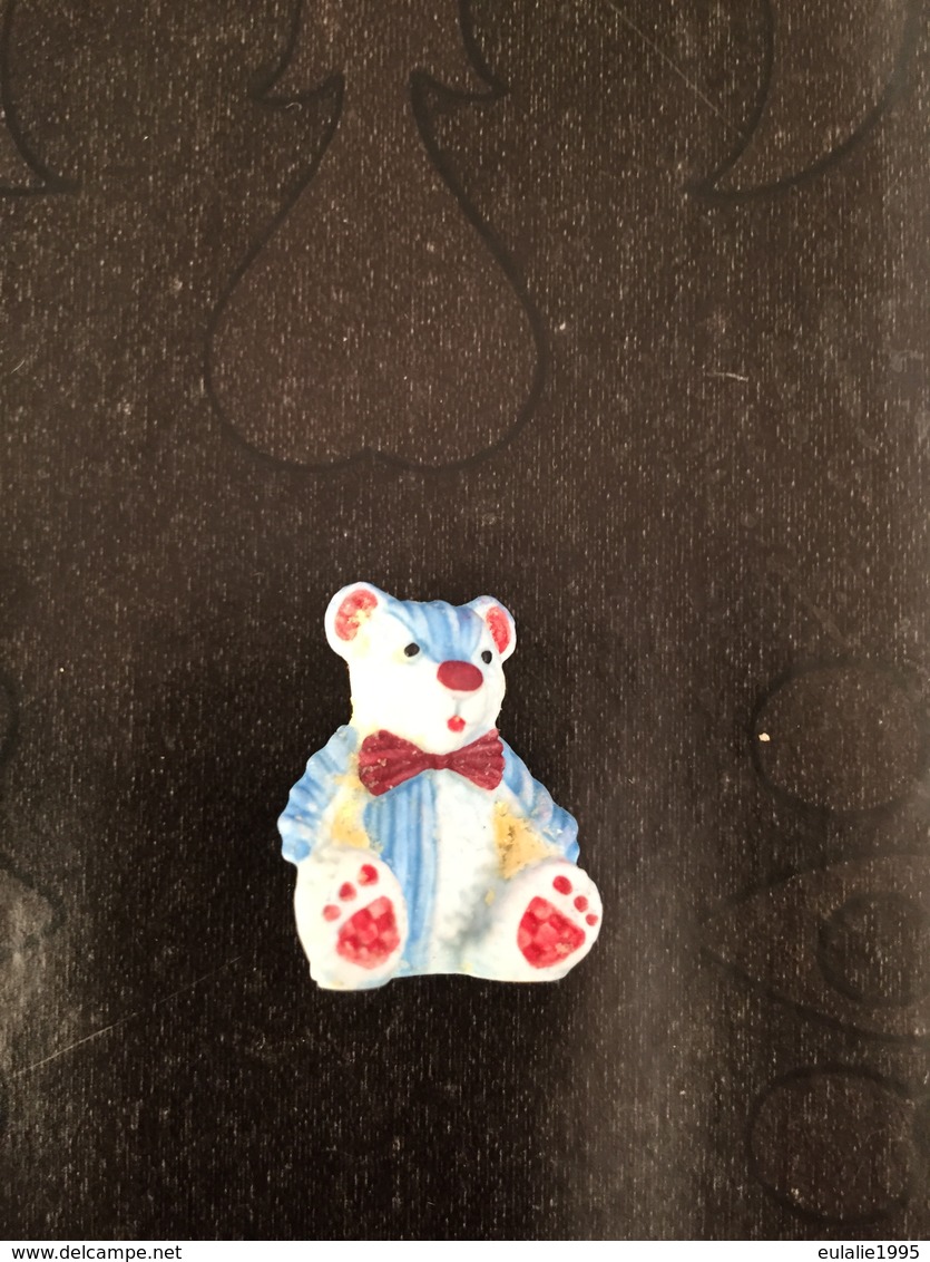 Feve Mate  OURS OURSON PELUCHE Assis Bleu - Animaux