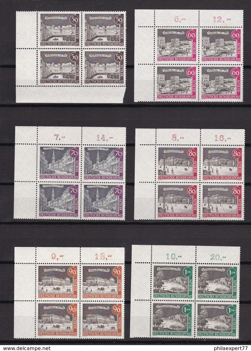 Berlin - 1962/63 - Michel Nr. 218/229  - Eckrandviererblock - Postfrisch - 40 Euro - Ungebraucht